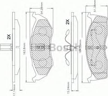 BOSCH F 03B 150 250 - Тормозные колодки, дисковые, комплект autospares.lv