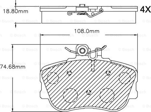 BOSCH F 03B 150 251 - Тормозные колодки, дисковые, комплект autospares.lv