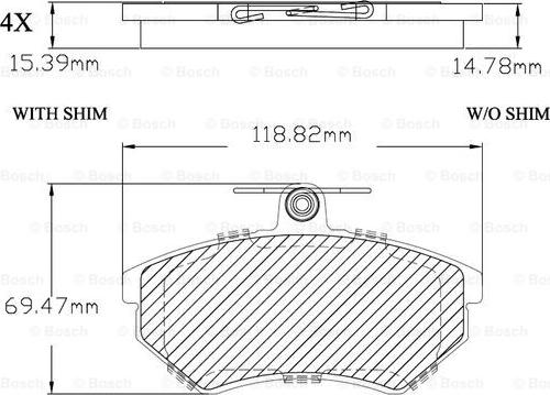 BOSCH F 03B 150 268 - Тормозные колодки, дисковые, комплект autospares.lv