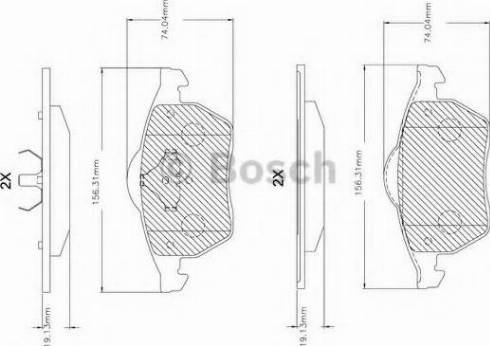 BOSCH F 03B 150 263 - Тормозные колодки, дисковые, комплект autospares.lv