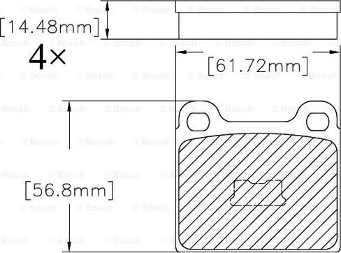 BOSCH F 03B 150 206 - Тормозные колодки, дисковые, комплект autospares.lv