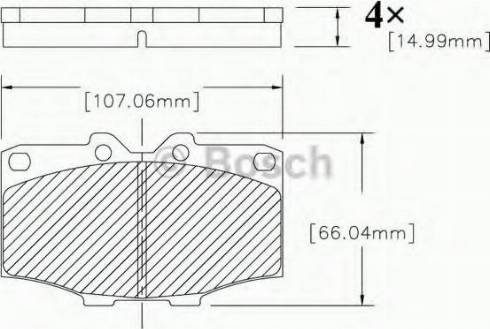 BOSCH F 03B 150 207 - Тормозные колодки, дисковые, комплект autospares.lv