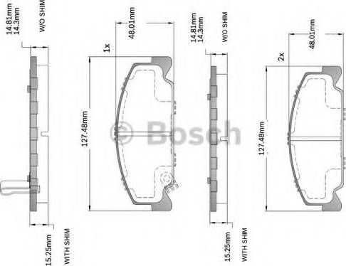 BOSCH F 03B 150 214 - Тормозные колодки, дисковые, комплект autospares.lv
