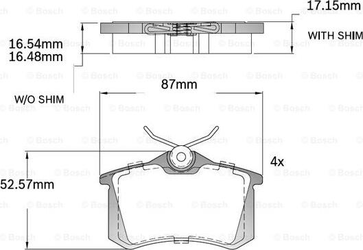 BOSCH F 03B 150 218 - Тормозные колодки, дисковые, комплект autospares.lv