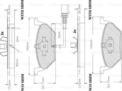 BOSCH F 03B 150 285 - Тормозные колодки, дисковые, комплект autospares.lv