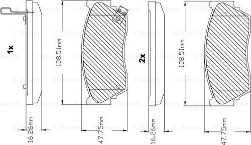 BOSCH F 03B 150 237 - Тормозные колодки, дисковые, комплект autospares.lv