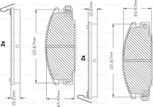 BOSCH F 03B 150 222 - Тормозные колодки, дисковые, комплект autospares.lv