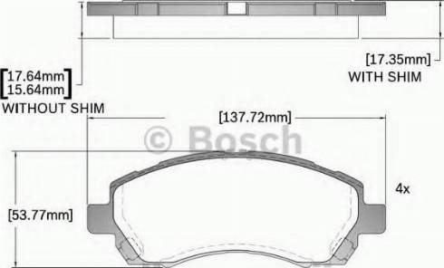 BOSCH F 03B 150 274 - Тормозные колодки, дисковые, комплект autospares.lv