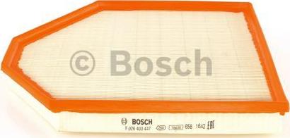 BOSCH F 026 400 447 - Воздушный фильтр, двигатель autospares.lv