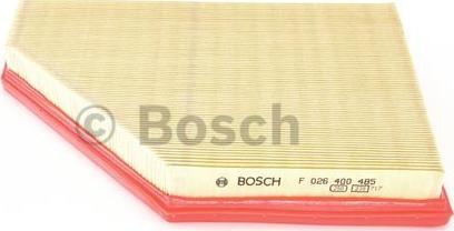 BOSCH F 026 400 485 - Воздушный фильтр, двигатель autospares.lv