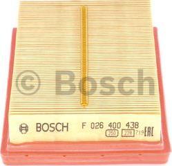 BOSCH F 026 400 438 - Воздушный фильтр, двигатель autospares.lv