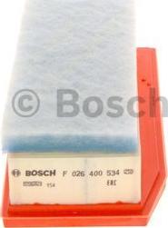 BOSCH F 026 400 534 - Воздушный фильтр, двигатель autospares.lv