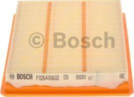 BOSCH F 026 400 602 - Воздушный фильтр, двигатель autospares.lv