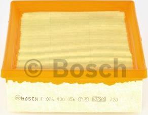 BOSCH F 026 400 056 - Воздушный фильтр, двигатель autospares.lv
