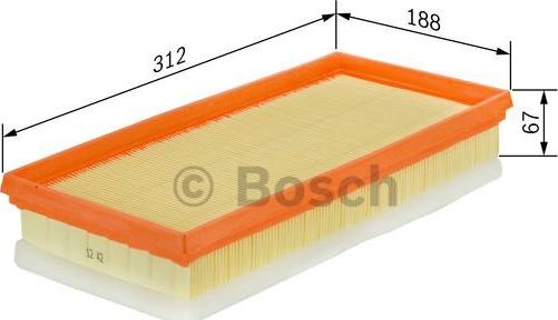 BOSCH F 026 400 007 - Воздушный фильтр, двигатель autospares.lv