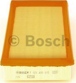 BOSCH F 026 400 015 - Воздушный фильтр, двигатель autospares.lv