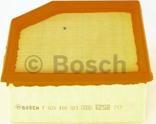 BOSCH F 026 400 023 - Воздушный фильтр, двигатель autospares.lv