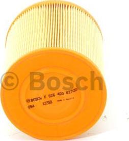 BOSCH F 026 400 027 - Воздушный фильтр, двигатель autospares.lv