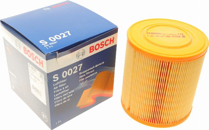 BOSCH F 026 400 027 - Воздушный фильтр, двигатель autospares.lv