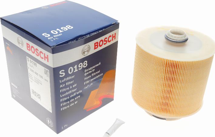 BOSCH F 026 400 198 - Воздушный фильтр, двигатель autospares.lv