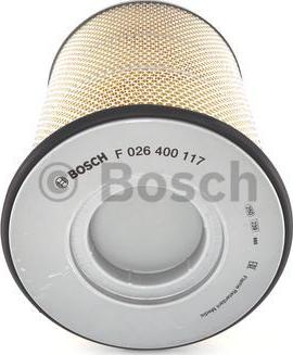 BOSCH F 026 400 117 - Воздушный фильтр, двигатель autospares.lv