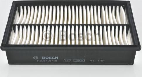 BOSCH F 026 400 129 - Воздушный фильтр, двигатель autospares.lv