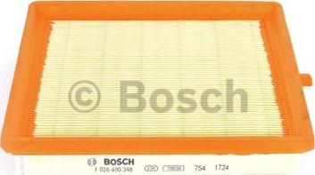 BOSCH F 026 400 348 - Воздушный фильтр, двигатель autospares.lv