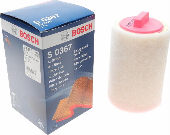 BOSCH F 026 400 367 - Воздушный фильтр, двигатель autospares.lv