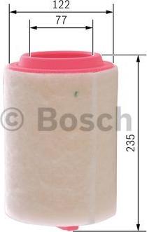 BOSCH F 026 400 367 - Воздушный фильтр, двигатель autospares.lv