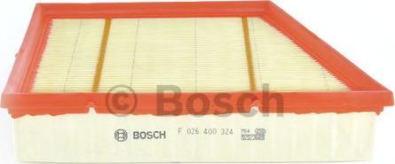 BOSCH F 026 400 324 - Воздушный фильтр, двигатель autospares.lv