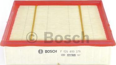 BOSCH F 026 400 379 - Воздушный фильтр, двигатель autospares.lv