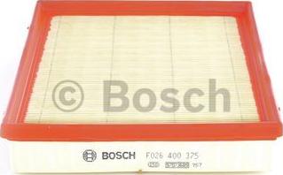 BOSCH F 026 400 375 - Воздушный фильтр, двигатель autospares.lv