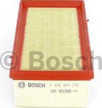 BOSCH F 026 400 376 - Воздушный фильтр, двигатель autospares.lv