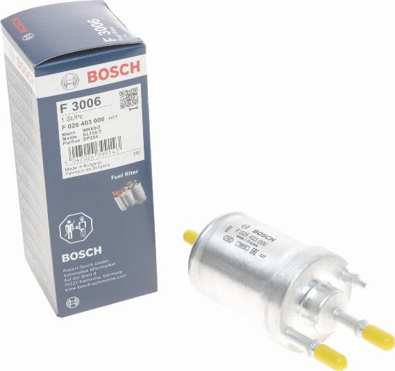 BOSCH F 026 403 006 - Топливный фильтр autospares.lv