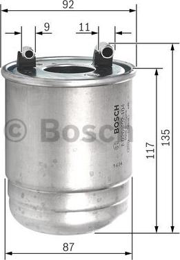 BOSCH F 026 402 104 - Топливный фильтр autospares.lv