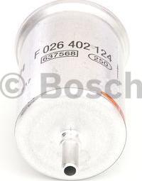 BOSCH F 026 402 124 - Топливный фильтр autospares.lv