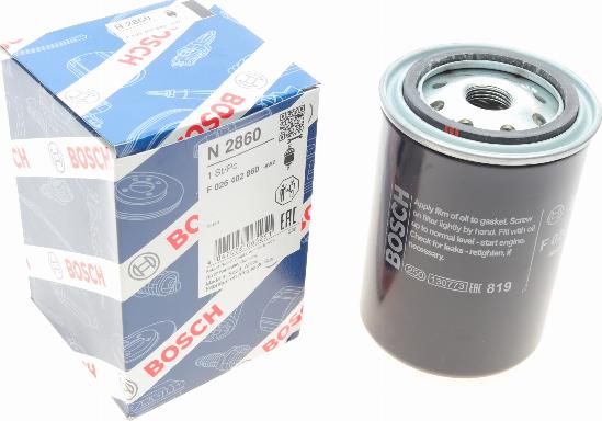 BOSCH F 026 402 860 - Топливный фильтр autospares.lv