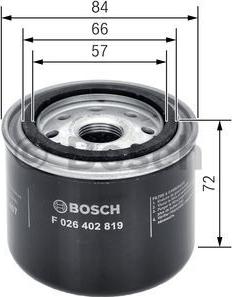 BOSCH F 026 402 819 - Топливный фильтр autospares.lv