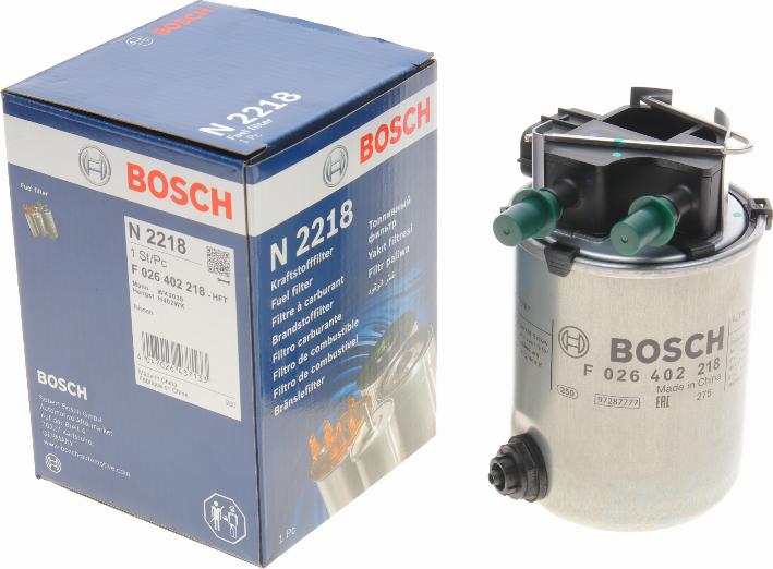 BOSCH F 026 402 218 - Топливный фильтр autospares.lv