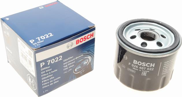 BOSCH F 026 407 022 - Масляный фильтр autospares.lv