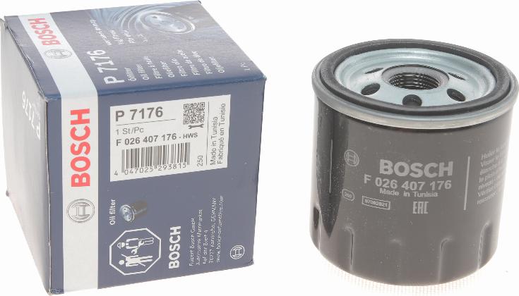 BOSCH F 026 407 176 - Масляный фильтр autospares.lv