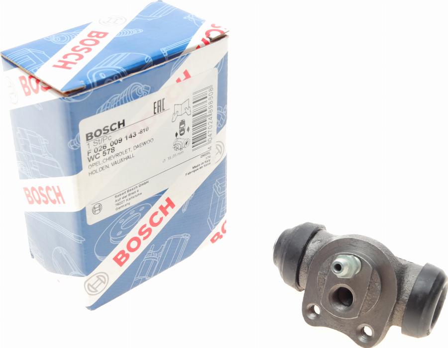 BOSCH F 026 009 143 - Колесный тормозной цилиндр autospares.lv