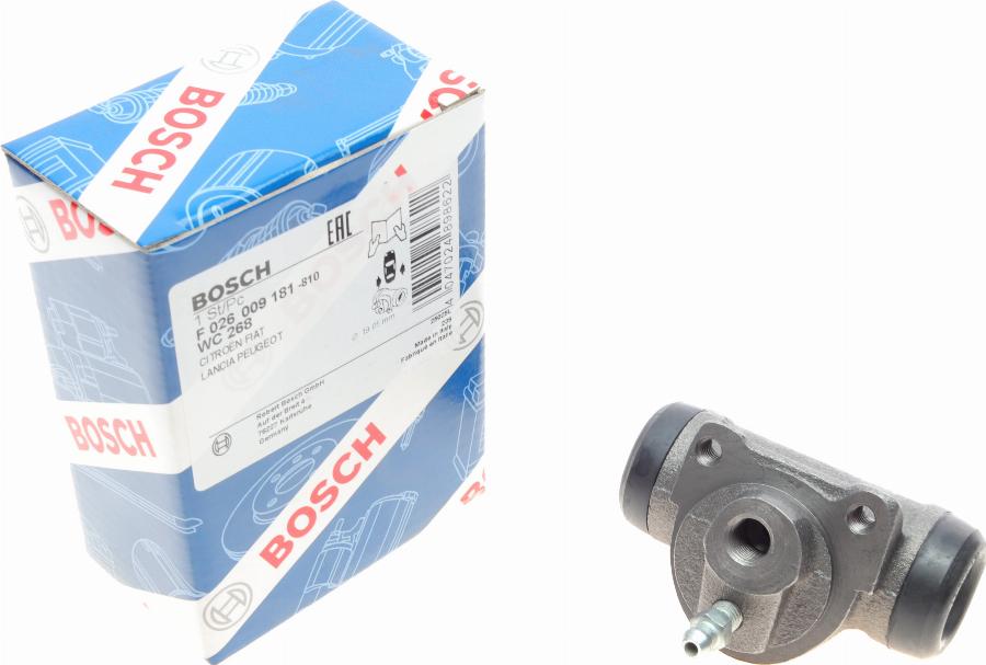 BOSCH F 026 009 181 - Колесный тормозной цилиндр autospares.lv