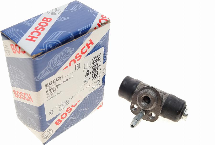 BOSCH F 026 009 260 - Колесный тормозной цилиндр autospares.lv