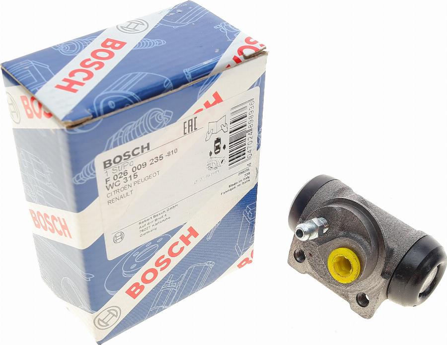 BOSCH F 026 009 235 - Колесный тормозной цилиндр autospares.lv