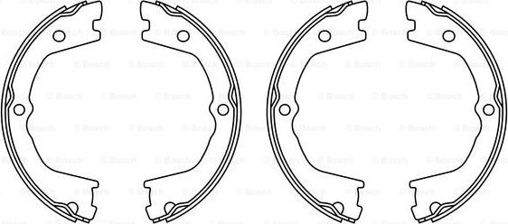 BOSCH F 026 008 022 - Комплект тормозов, ручник, парковка autospares.lv