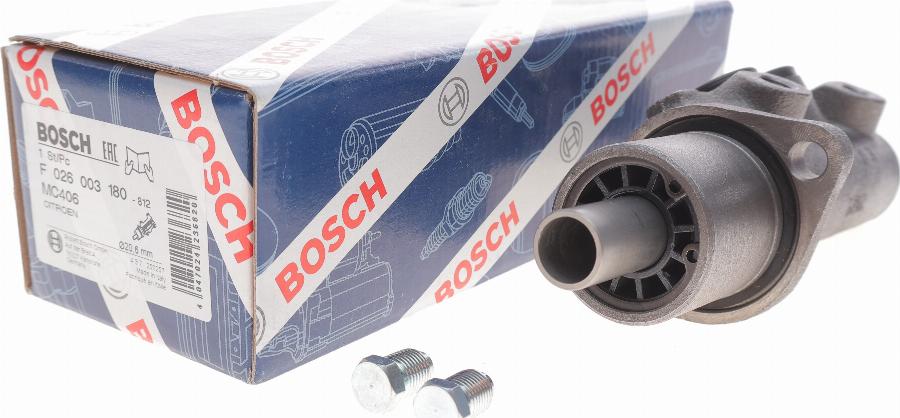 BOSCH F 026 003 180 - Главный тормозной цилиндр autospares.lv