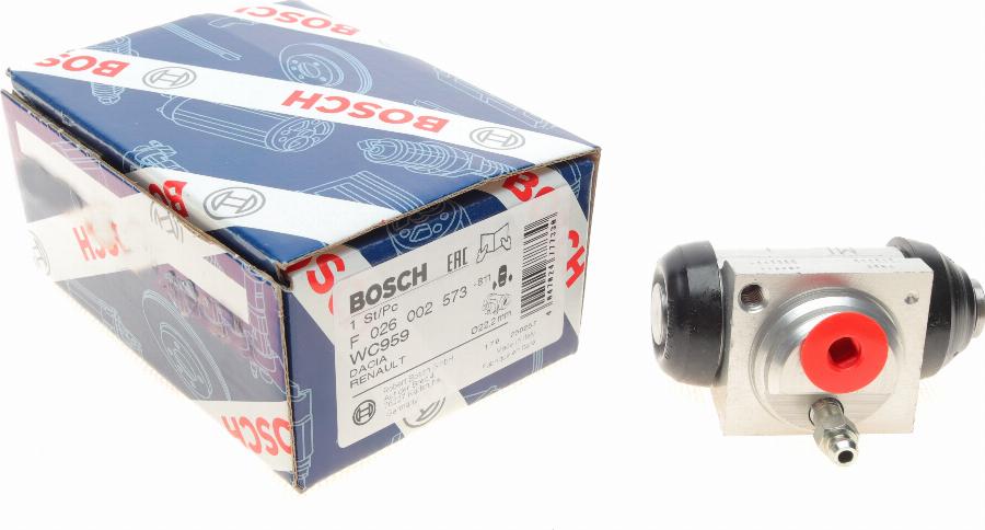 BOSCH F 026 002 573 - Колесный тормозной цилиндр autospares.lv