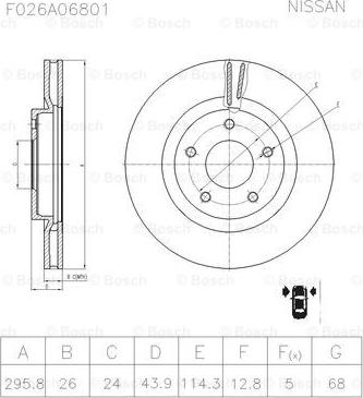 BOSCH F 026 A06 801 - Тормозной диск autospares.lv