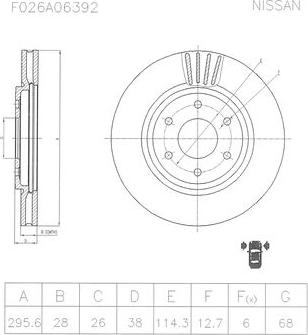 BOSCH F 026 A06 392 - Тормозной диск autospares.lv